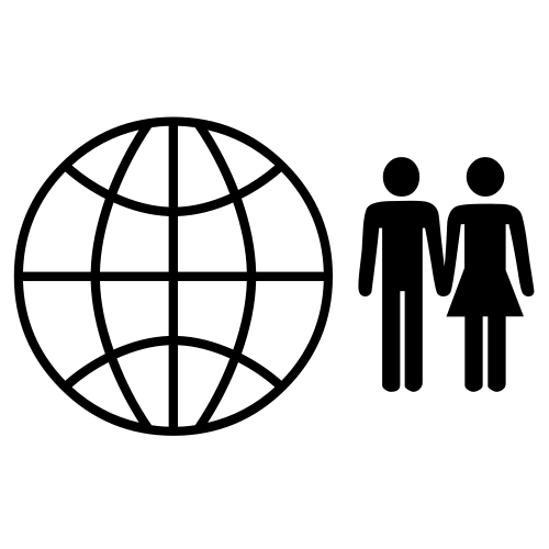 🌐👫 Emoji Domain black and white Symbola rendering